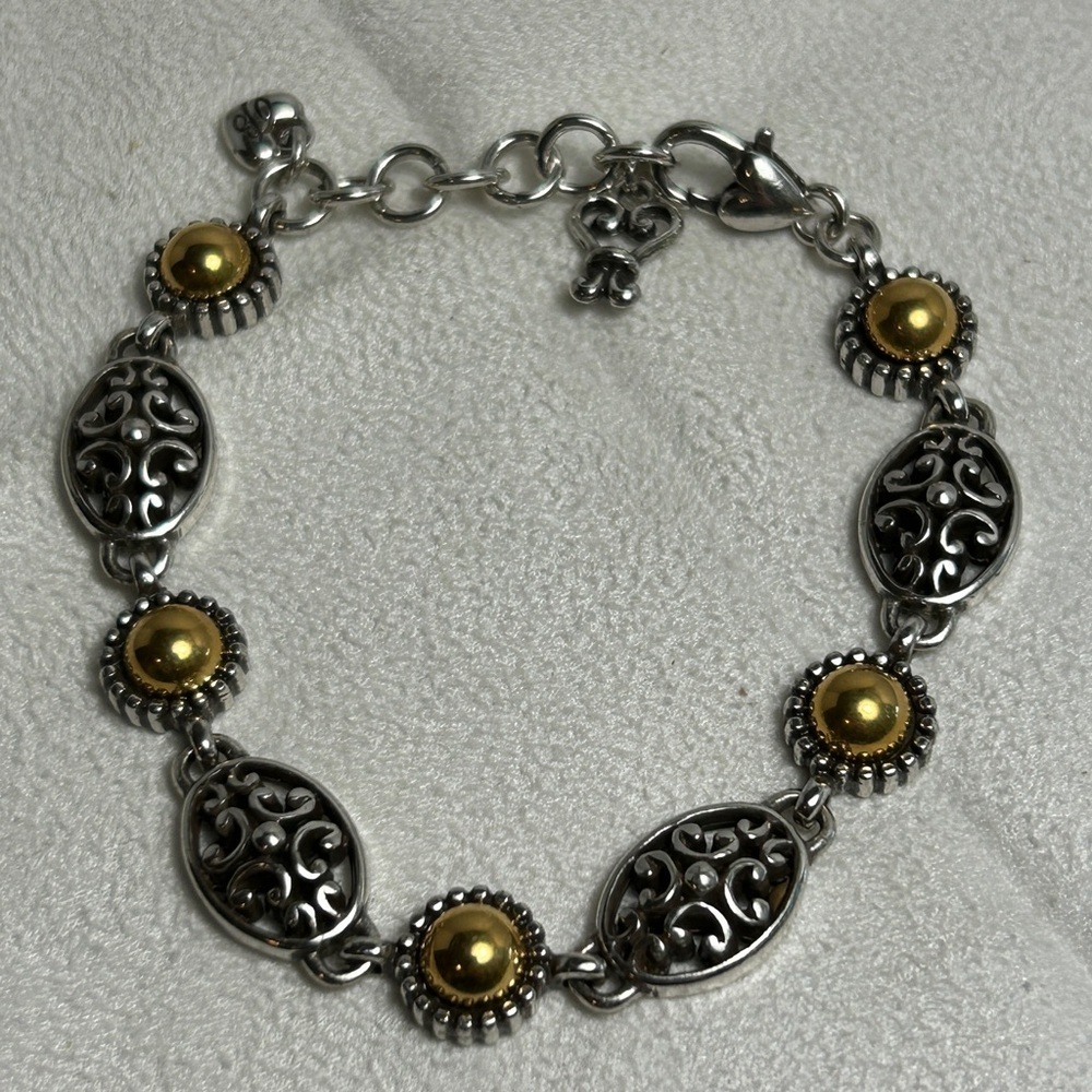 Brighton Intrigue Bracelet Two-tone Silver Plated 8" Mixed Metals - Picture 8 of 13
